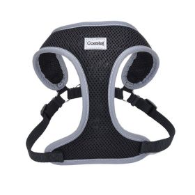 Coastal Pet Comfort Soft Reflective Wrap Adjustable Dog Harness - Black - X-Small - 16-19" Girth - (5/8" Straps)