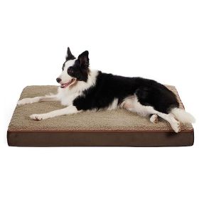 Dog Cage Mat Removable And Washable Sponge Kennel Pet Pad (Option: Khaki-L 91x69x75CM)