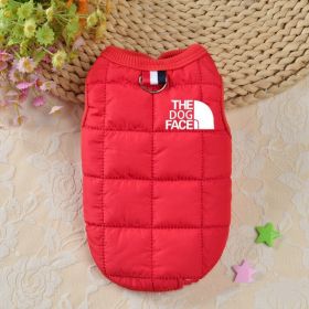 New Fleece-lined Pet Dog Clothing (Option: Red-L)